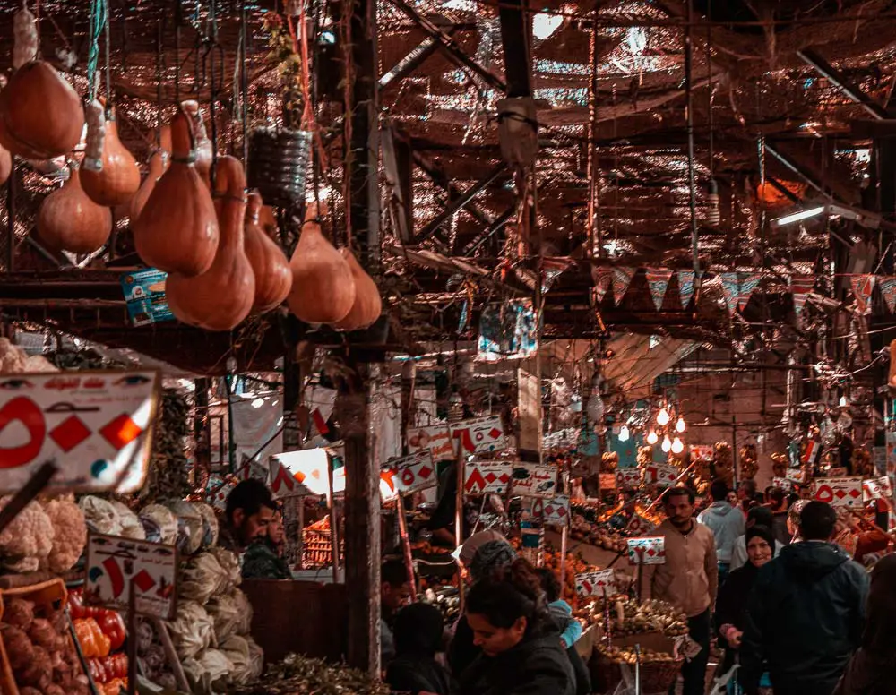 Basar in Hurghada mit Obst und Gemüse