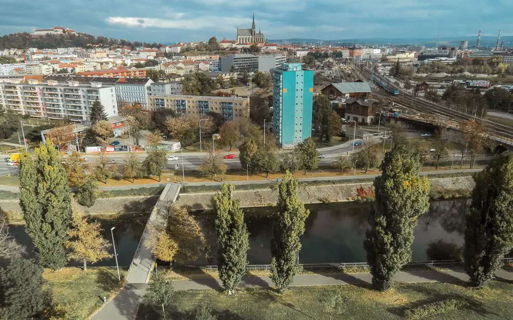 Brno "Brünn" im Herbst, Ausblick auf die Stadt