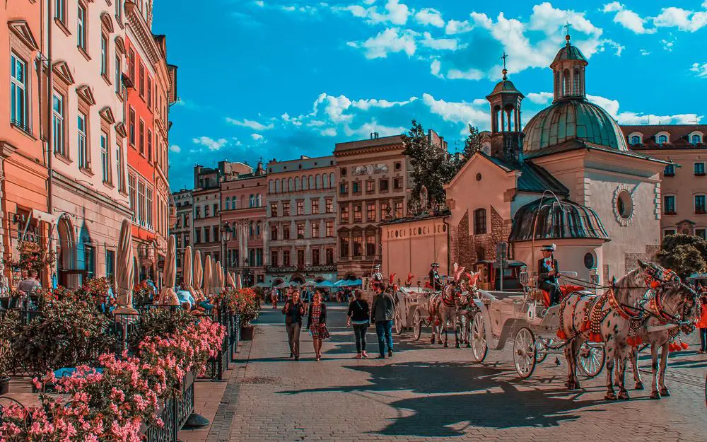 Kutsche in der Altstadt von Krakau
