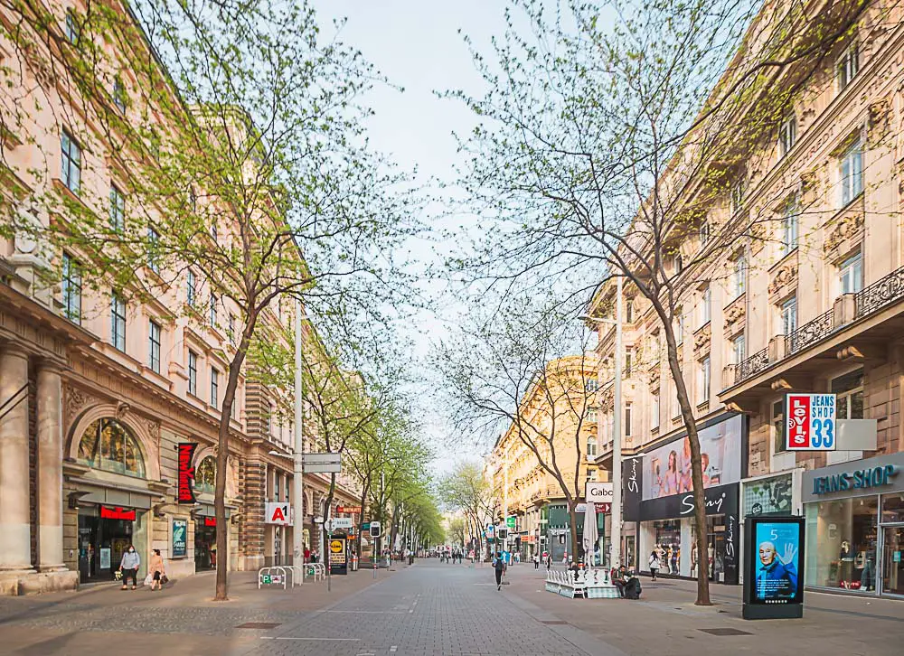 Mariahilferstrasse in Wien in Österreich