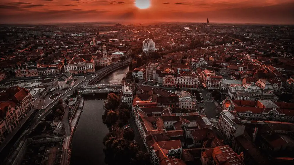 Sonnenuntergang in Bukarest