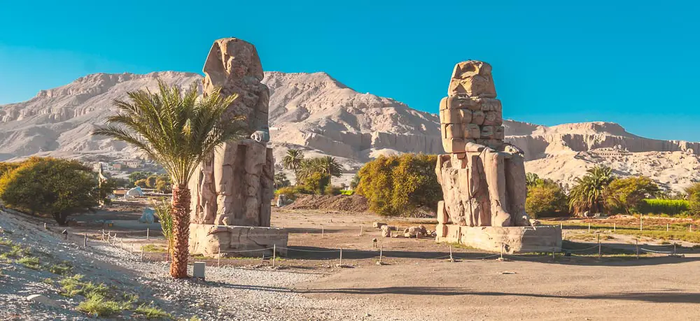 Memnon Kolosse in Luxor, Ägypten