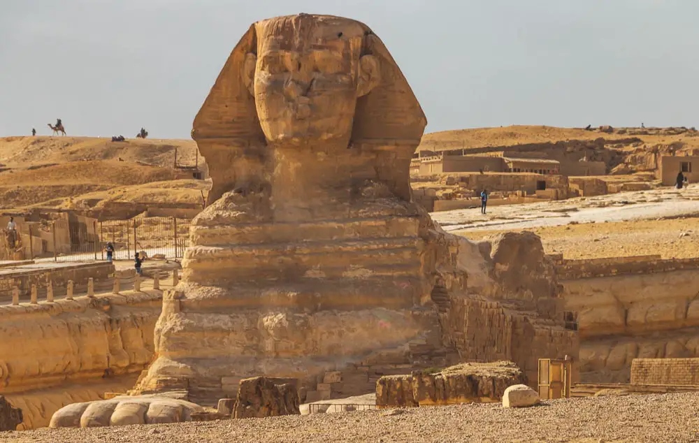 Sphinx in Gizeh von der Vorderseite