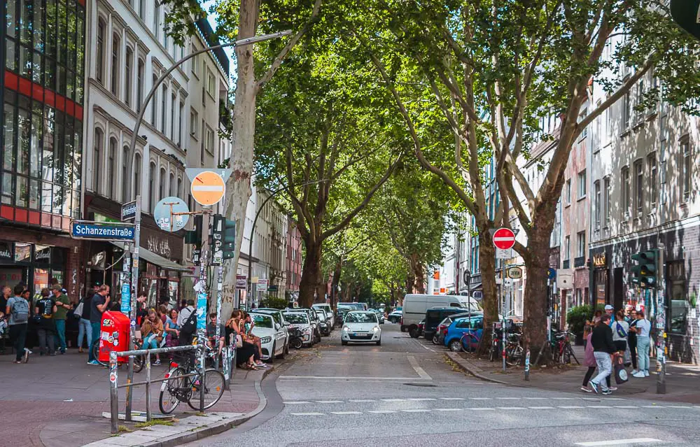 Blick auf Schanzenviertel in Hamburg