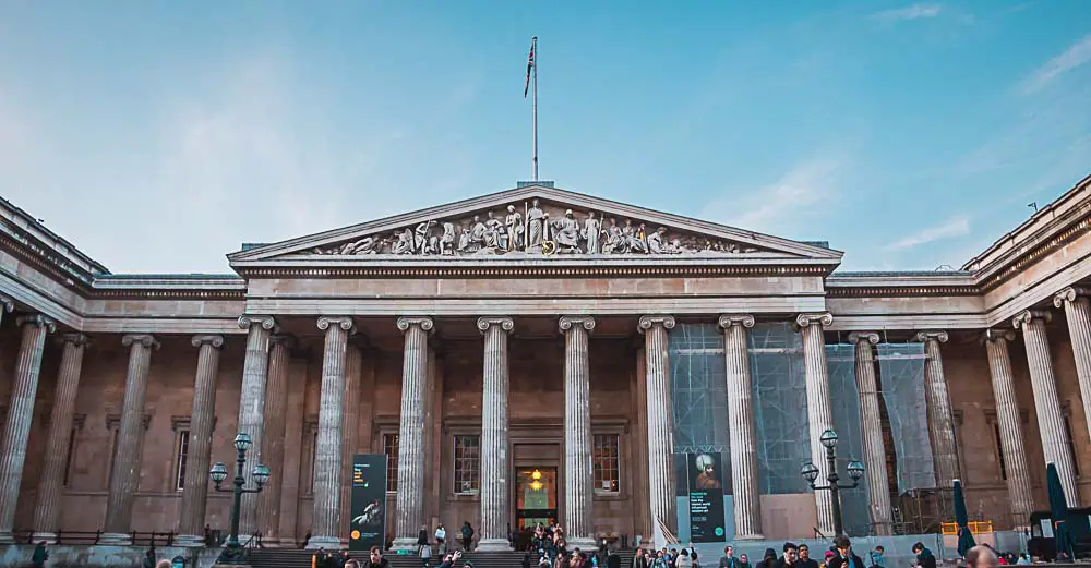 Eingang in das British Museum in London