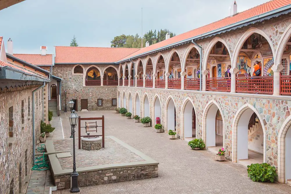 Kykos Kloster im Troodos Gebirge in Zypern