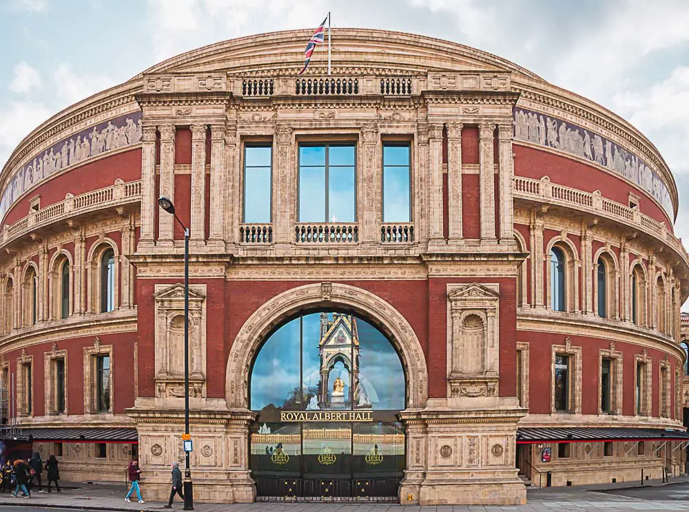 Eingang in die Royal Albert Hall in London