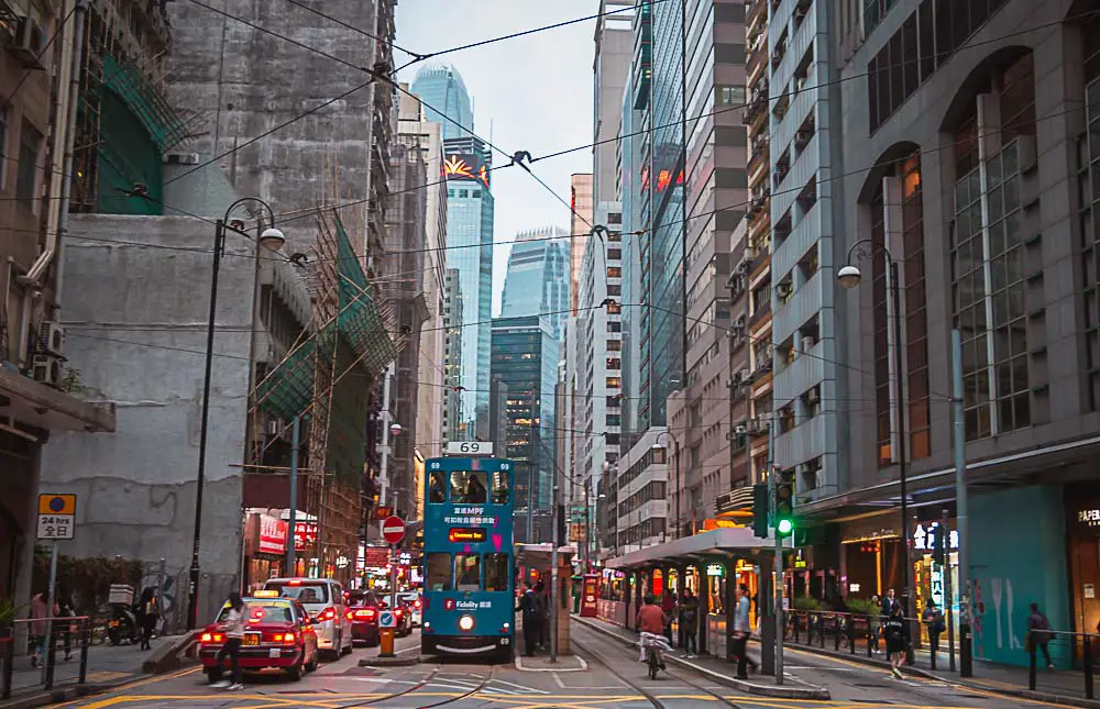Straßen im Zentrum von Hong Kong Island