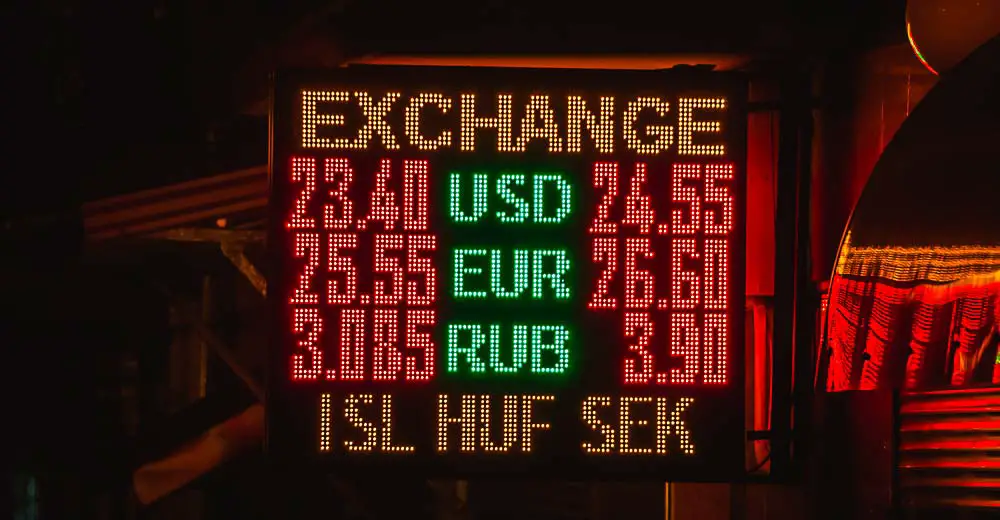 Der Wechselkurs einer Exchange in der Ukraine