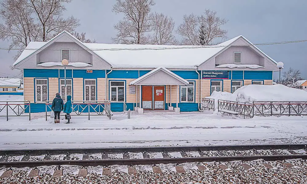 Transsibirische Eisenbahn Station in Russland