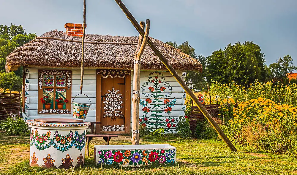 Dorf Zalipie in Polen
