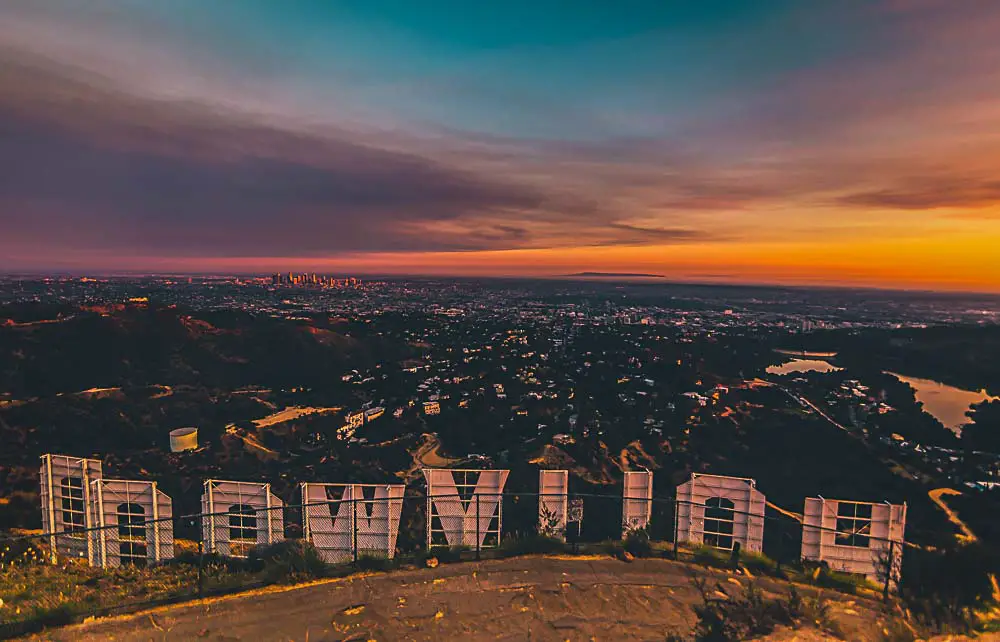 Hollywood Sign mit Blick auf Los Angeles, USA Hollywood Sign mit Blick auf Los Angeles, USA