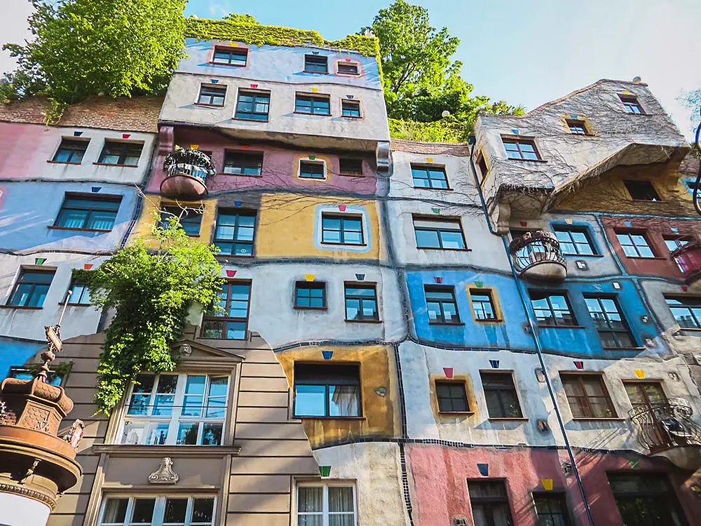 Hundertwasserhaus in Wien, Österreich Hundertwasserhaus in Wien, Österreich