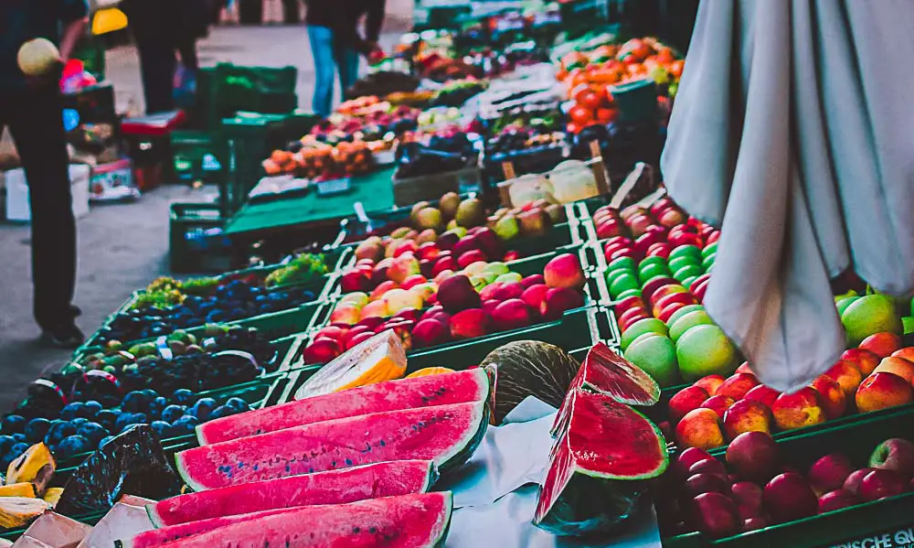 Naschmarkt Stand in Wien, Österreich