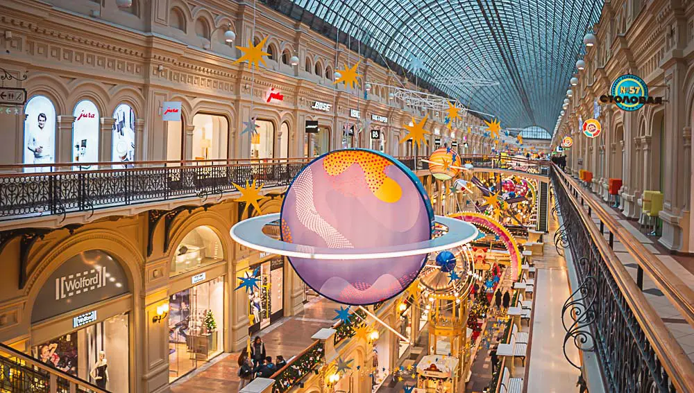 GUM Shopping Centerin Moskau, Russland