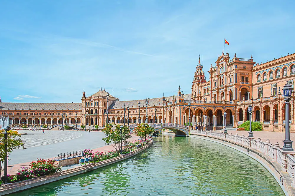 Plaza de Espana in Sevilla in Spanien