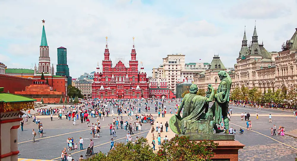 Sehenswürdigkeiten am Roten Platz in Moskau, Russland