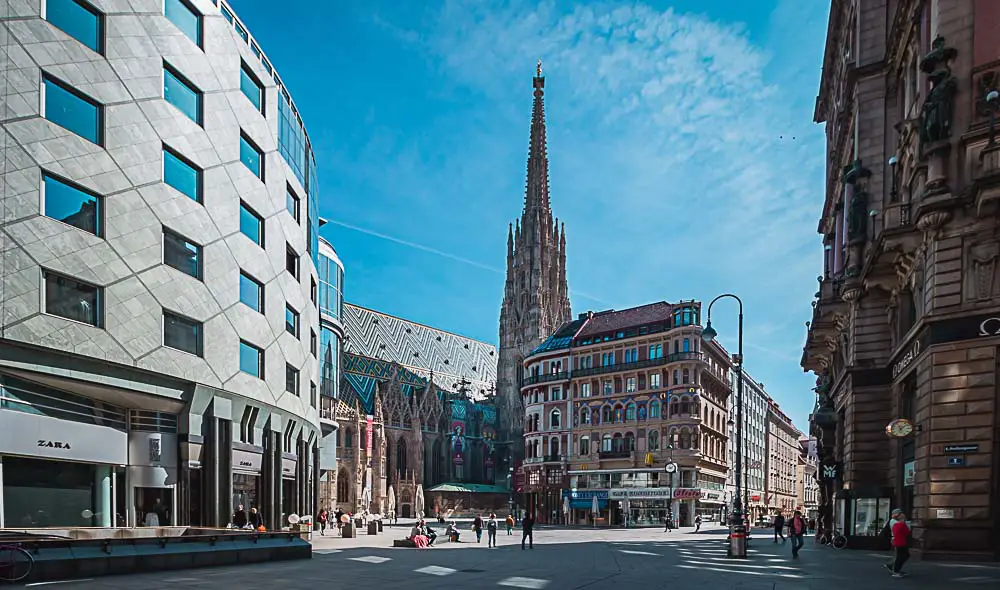 Stephansdom am Stephansdom im Ersten Bezirk in Wien, Österreich