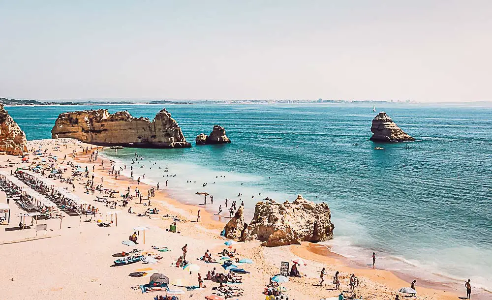 Strand in Lagos (Faro) in Portugal