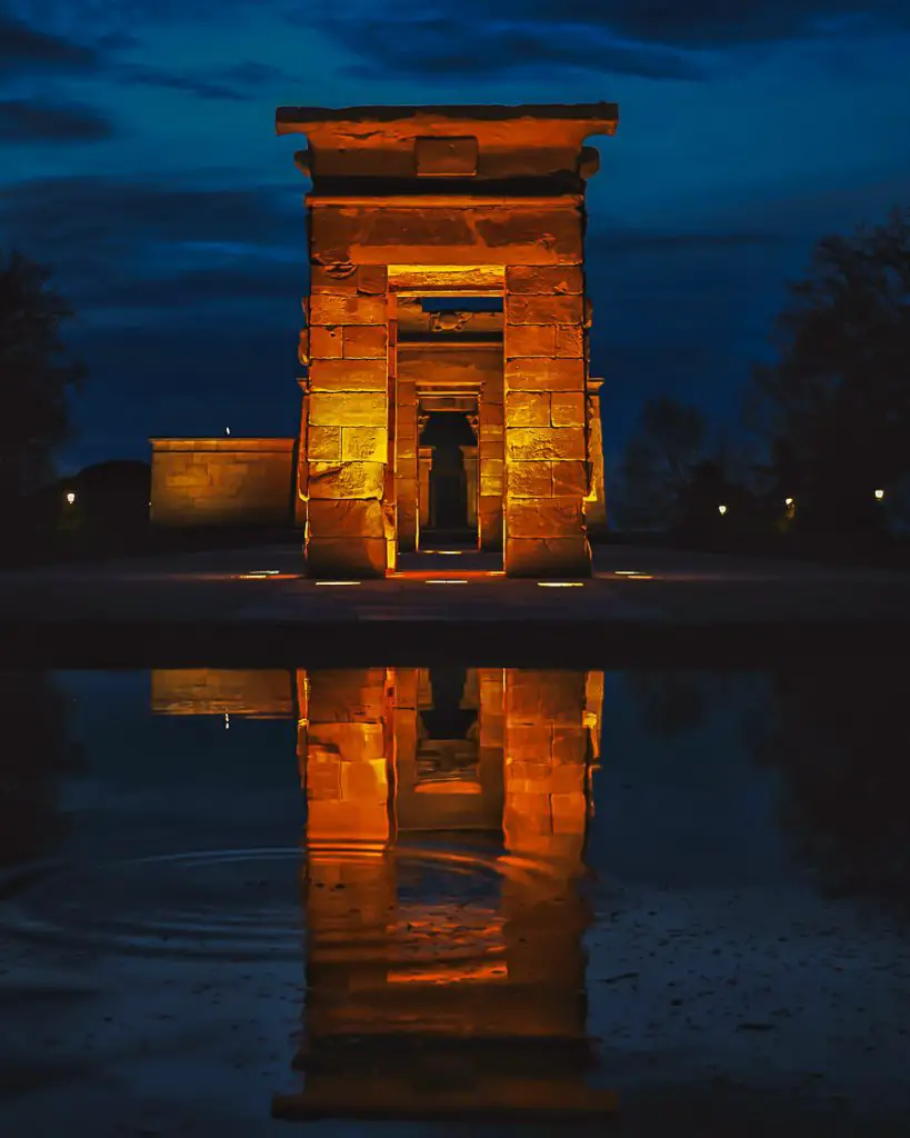 Tempel von Debod in Madrid in Spanien