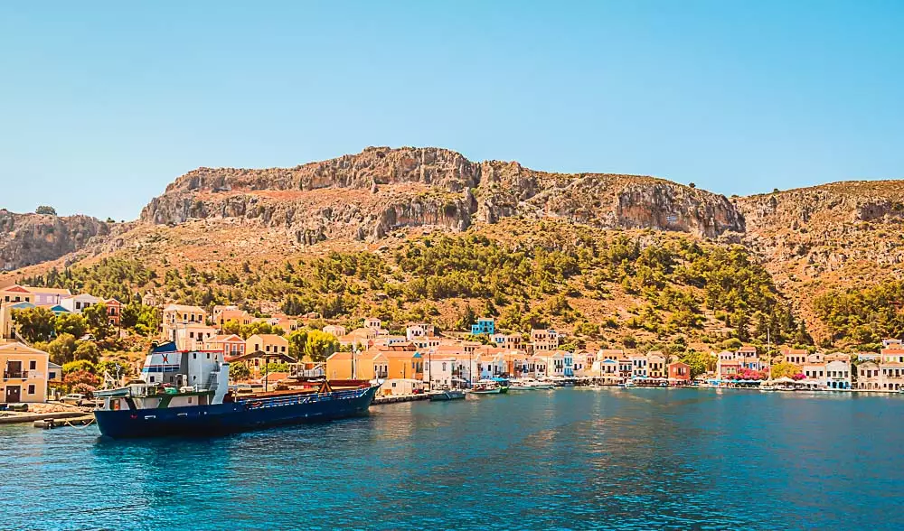 Hafen der Insel Kastellorizo in Griechenland