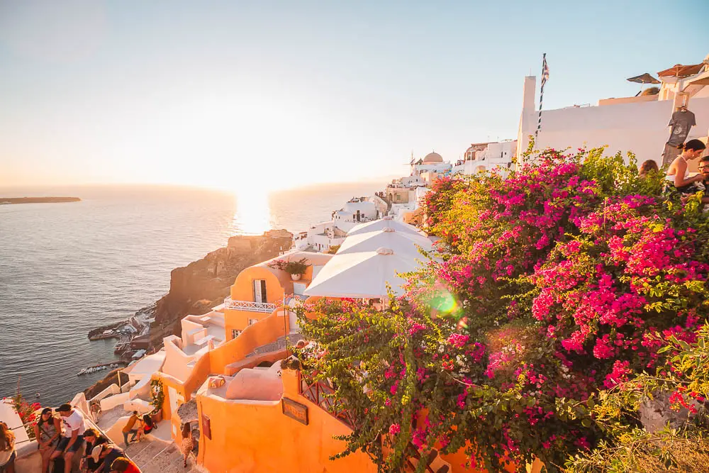 Sonnenuntergang in Oia in Santorini