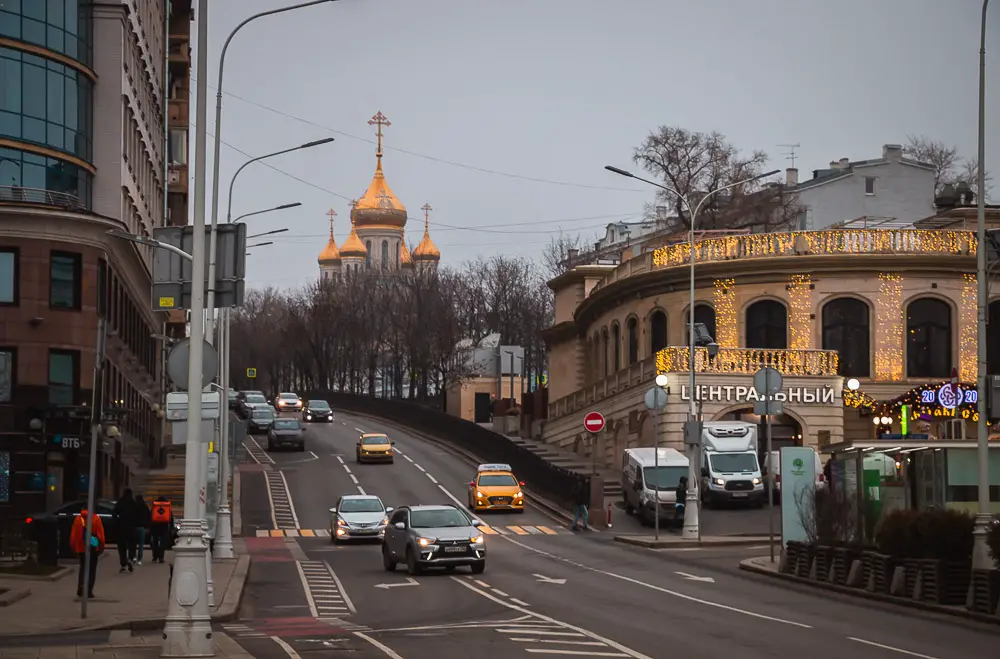 Taxi in Moskau in Russland