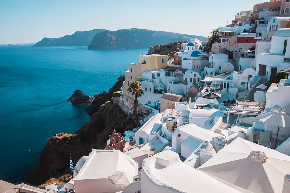 Caldera in Santorini im Oktober