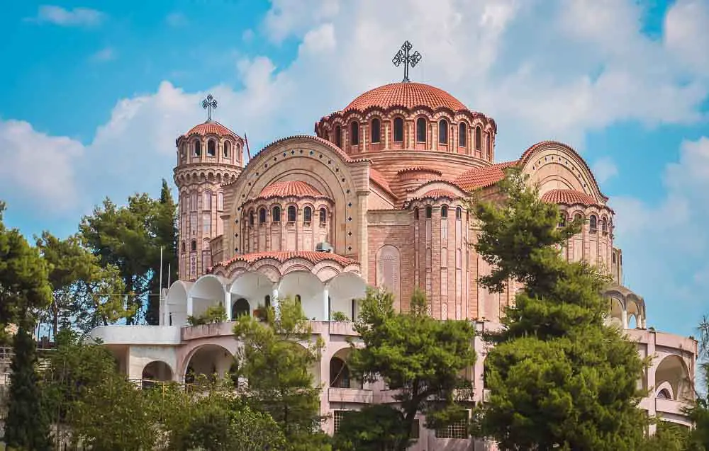 Kirche in Thessaloniki nahe Chalkidiki in Griechenland im Winter