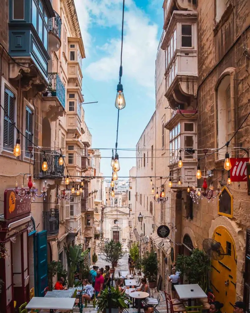 Gasse in Valletta auf Malta