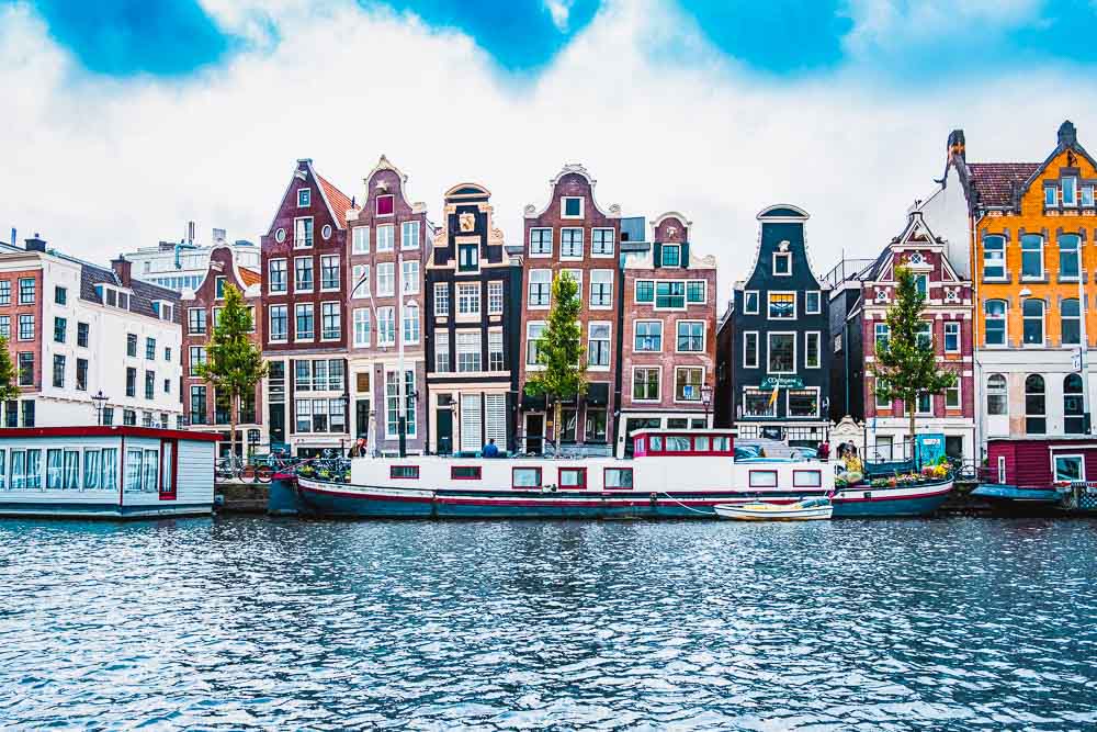 Grachten in Amsterdam in den Niederlanden Grachten in Amsterdam in den Niederlanden