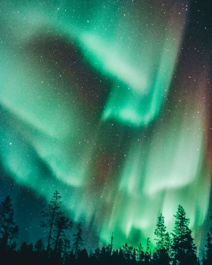 Nordlicht in Lappland in Finnland