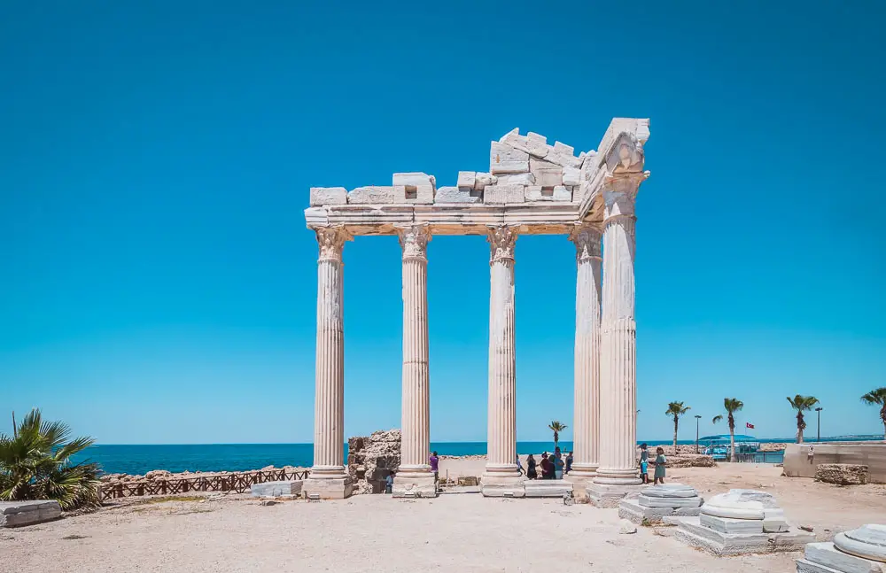 Apollon Tempel in Side in Antalya in der Türkei