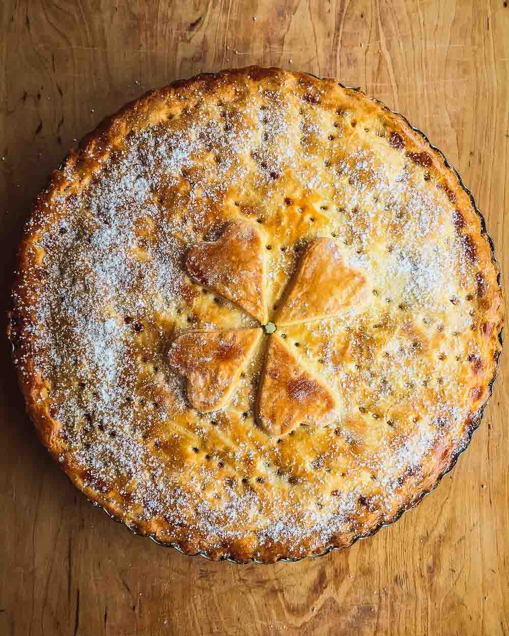 Apple Pie Kuchen Essen aus den USA Apple Pie Kuchen auf einem Tisch in Amerika