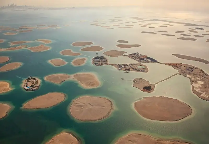 The World Islands in Dubai in den Vereinigten Arabischen Emiraten