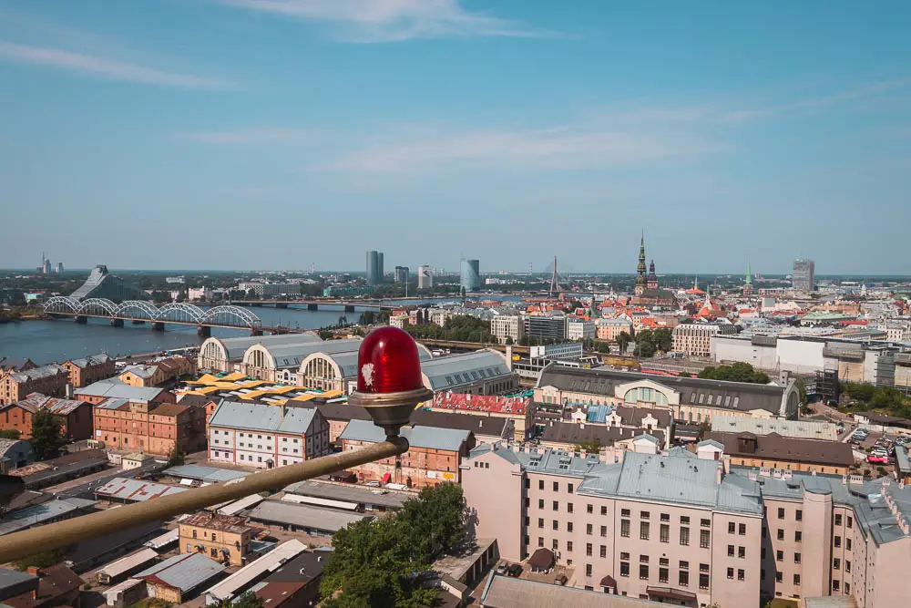 Ausblick Wissenschaftspalast Dach Riga Stadt Lettland