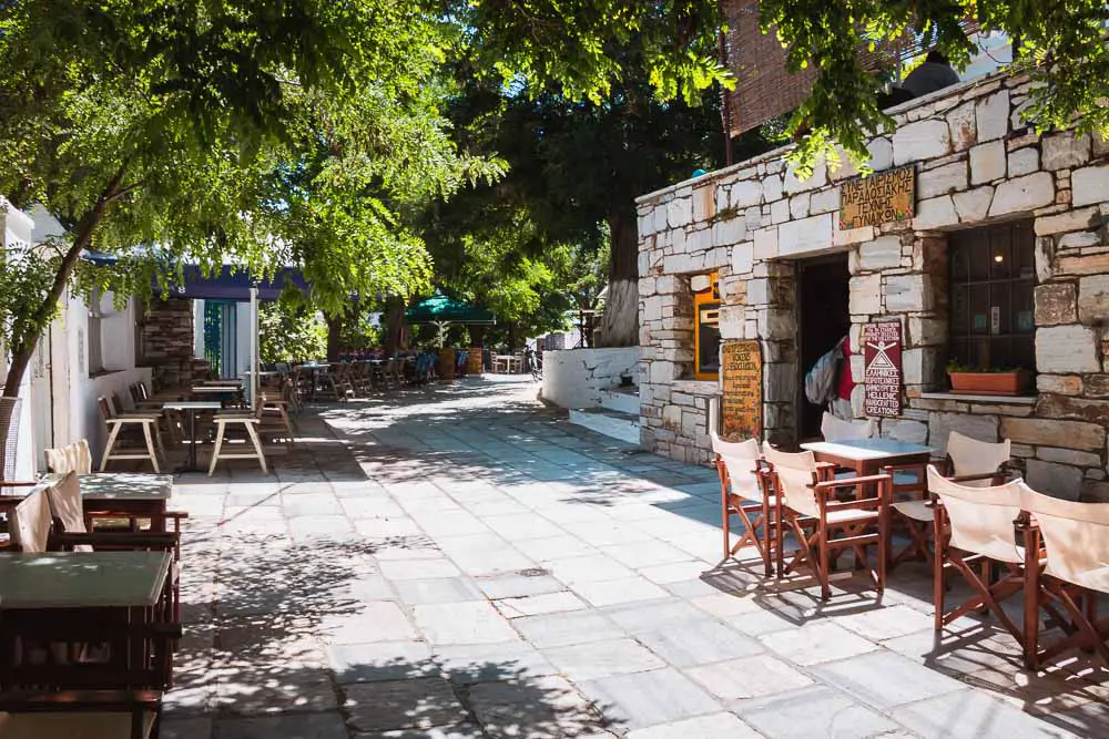 Bergdorf in Naxos in Griechenland