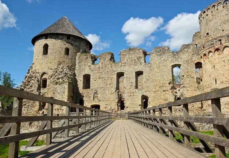 Burg in Cesis in Lettland