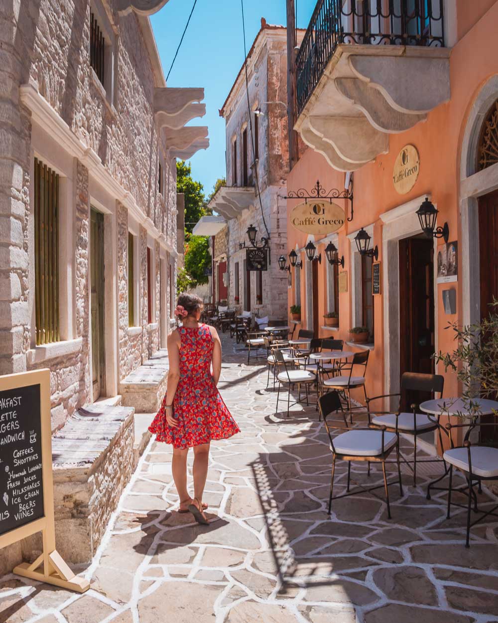 Chora in Halki in Naxos in Griechenland