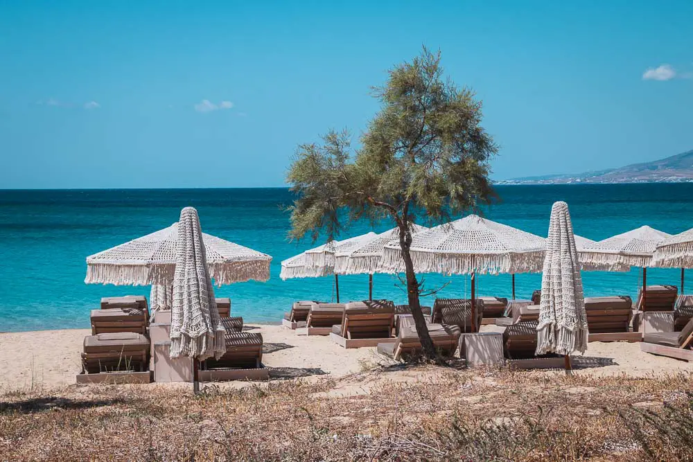 Agios Prokopios Strand in Naxos in Griechenland
