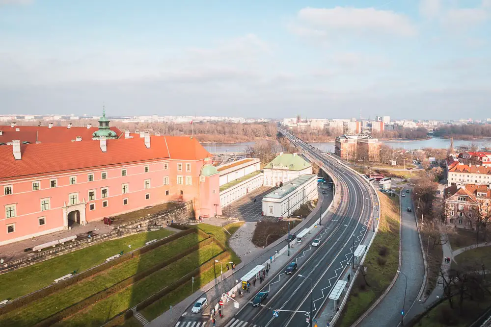 Verkehr in Warschau in Polen