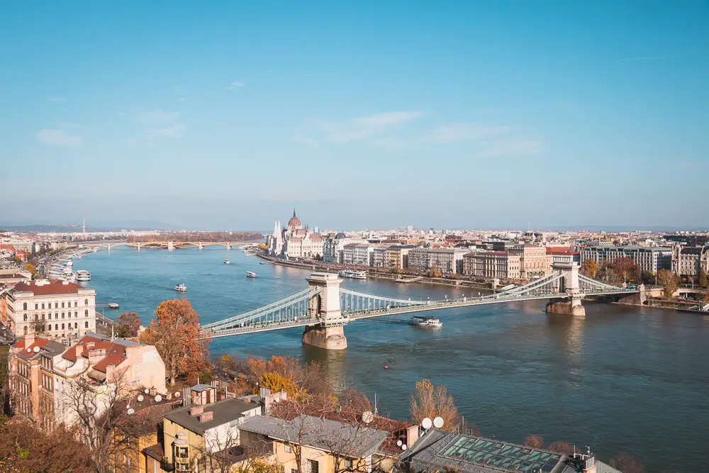 Donau in Budapest in Ungarn