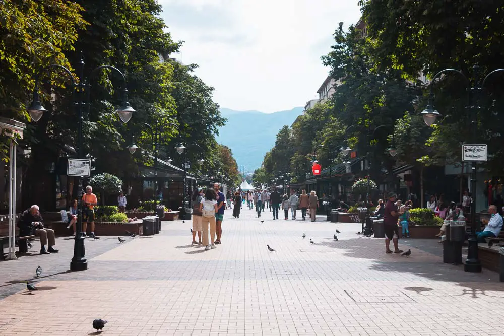 Einkaufsstraße in Bulgarien Einkaufsstraße in Bulgarien