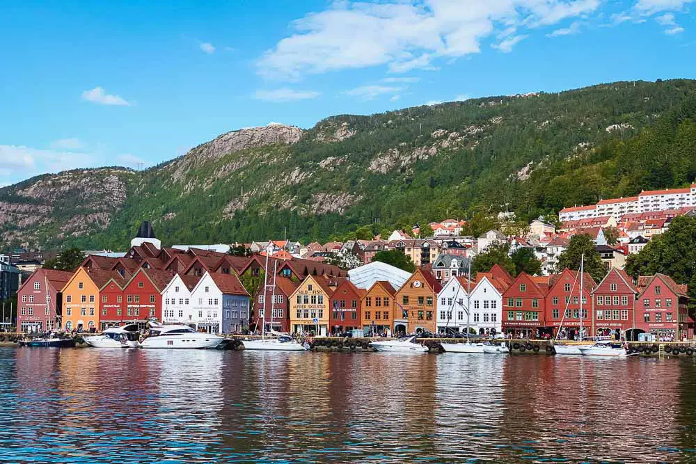 Strandsiden in Bergen in Norwegen