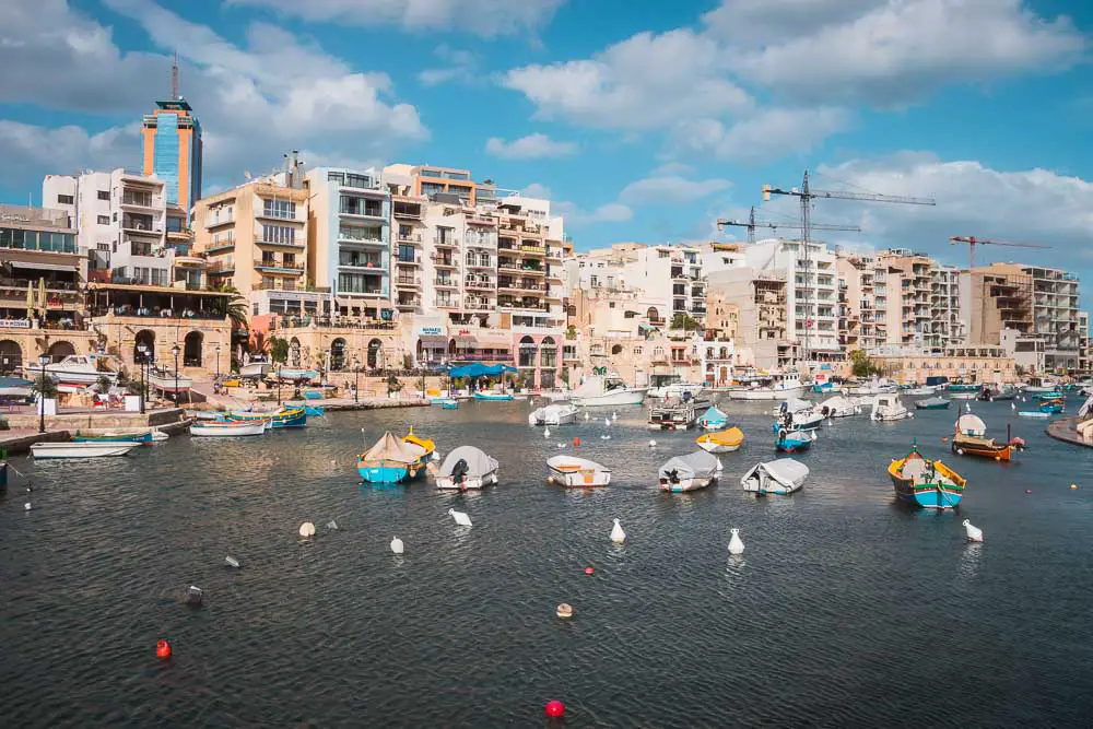 Spinola Bay in Malta