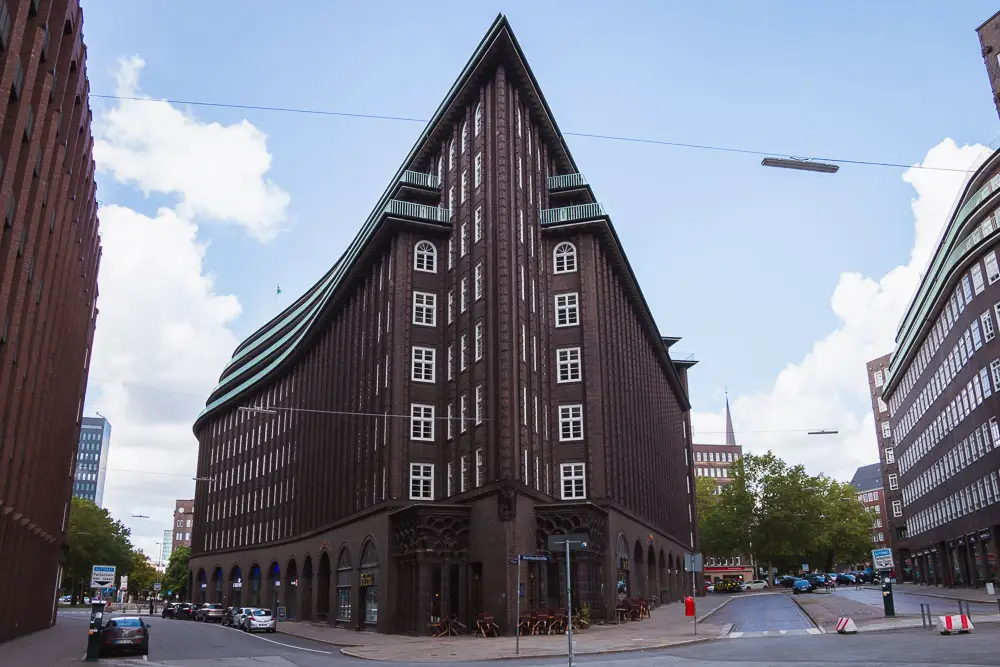 Chilehaus im Kontorviertel in Hamburg in Deutschland