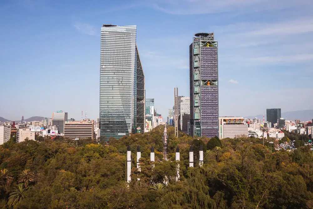 Hochhaus in Mexiko City in Mexiko