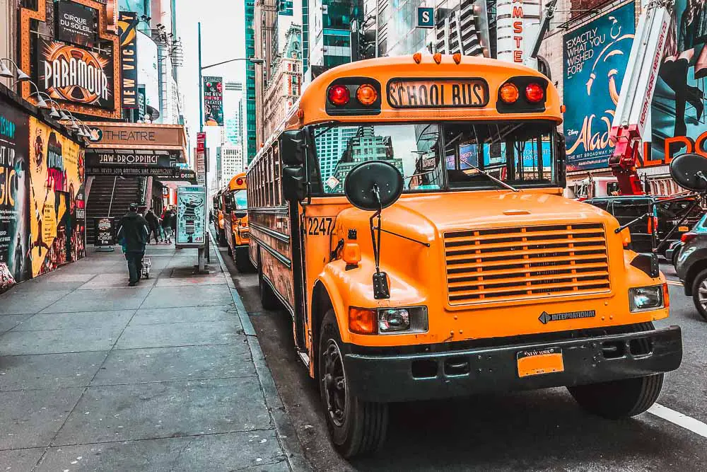 Bus am Broadway in NYC in den USA Bus am Broadway in NYC in den USA