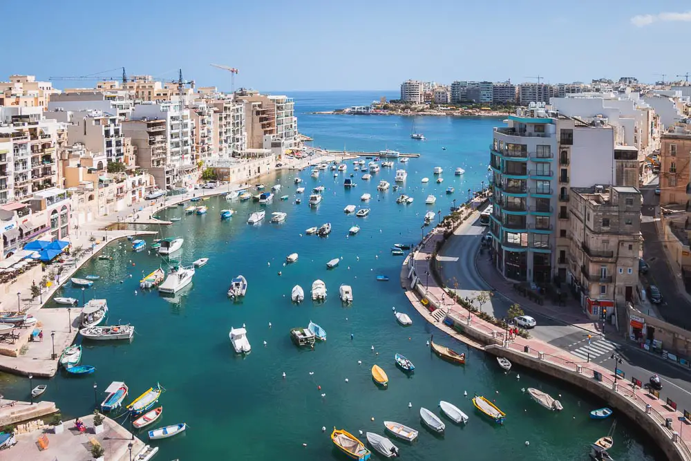 Spinola Bay in Malta Spinola Bay in Malta