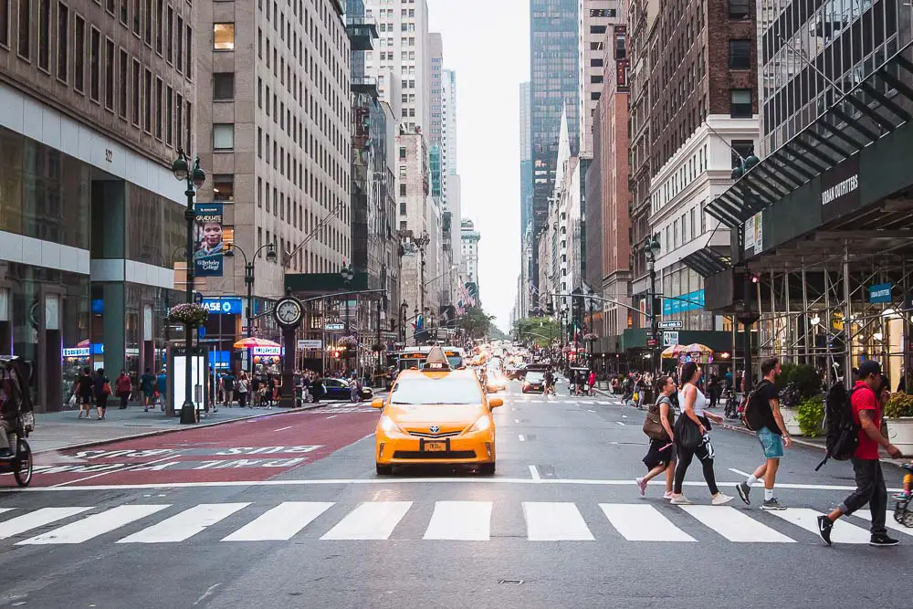 Taxi in Manhattan in New York in den USA
